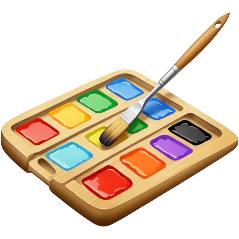 brush and palette knife emoji