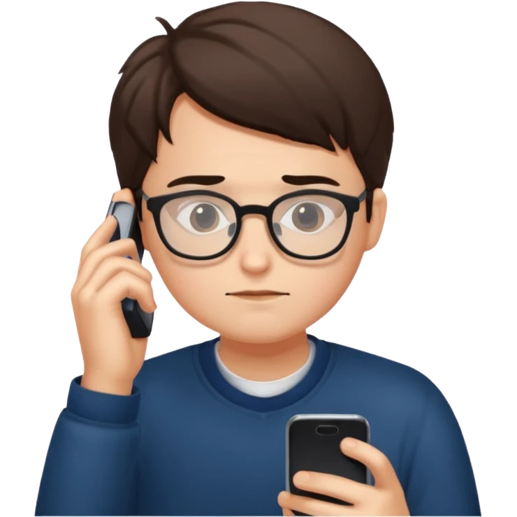 ученик сидит в телефоне, отвлекается от подготовки к экзамену и сидит ленивый emoji