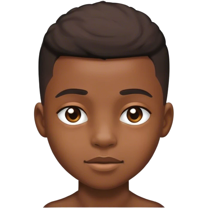 Black boy with fade emoji