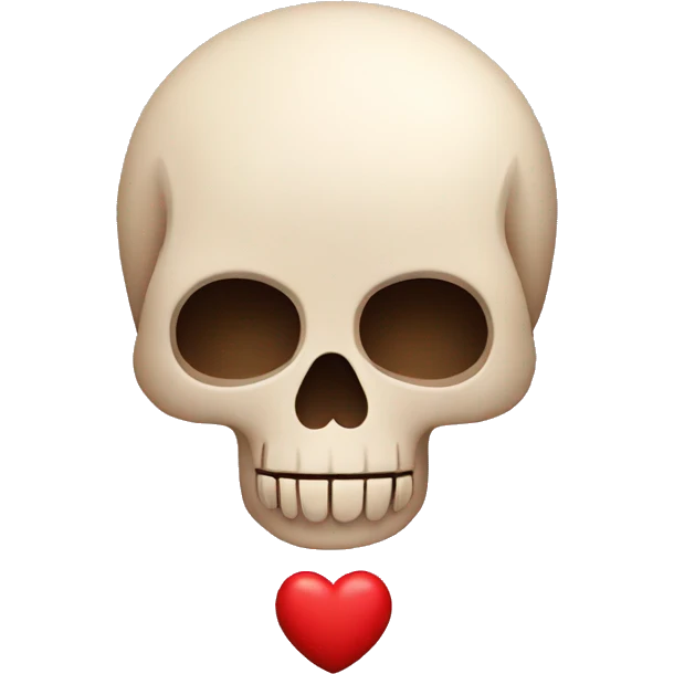 Calavera con corazón  emoji