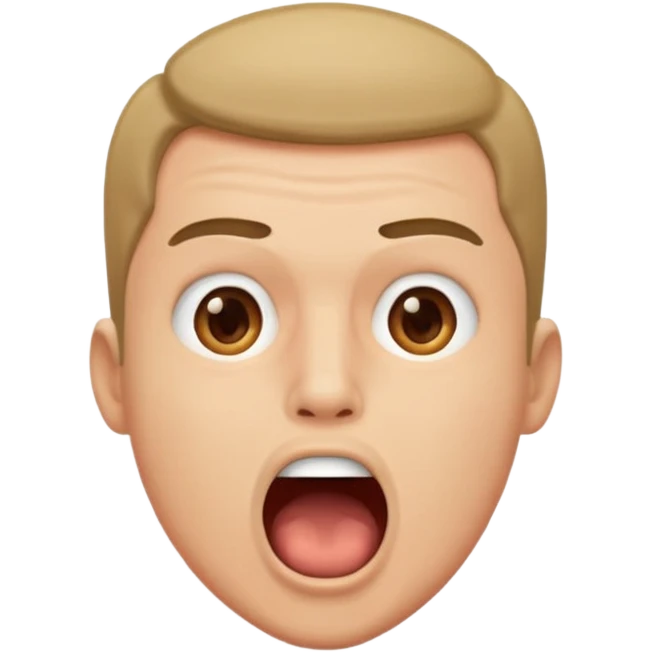 guy breathing with mouth emoji