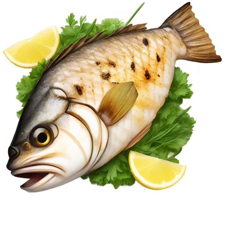 Grilled fish emoji