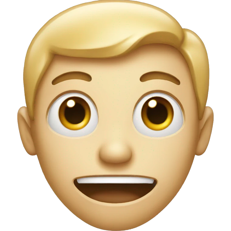 face with giant mouth and small eyes emoji