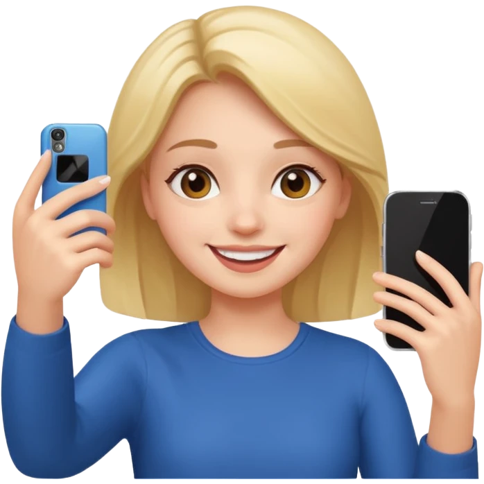 Girl taking selfie emoji