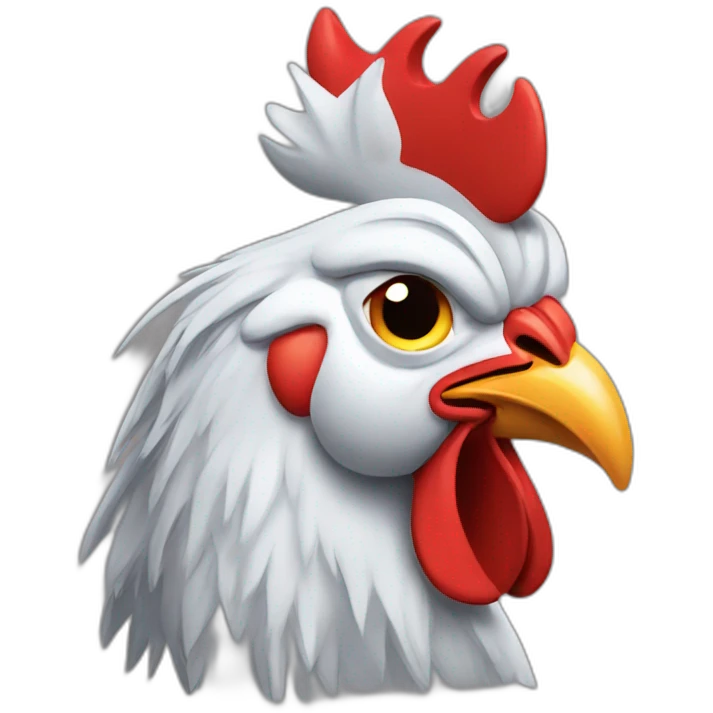 upset rooster emoji