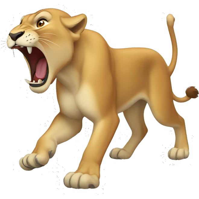 lioness roaring animated emoji