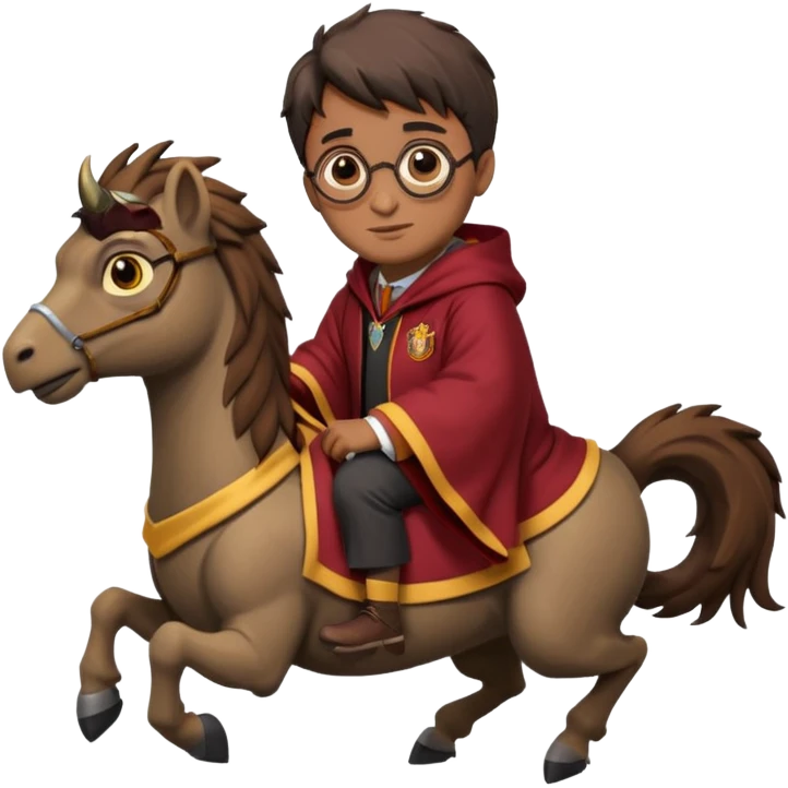 harry potter riding buckbeak emoji
