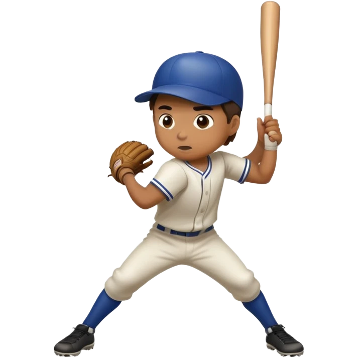 A boy hitting a baseball  emoji