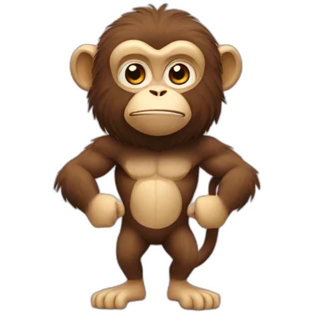 monkey with muscle emoji
