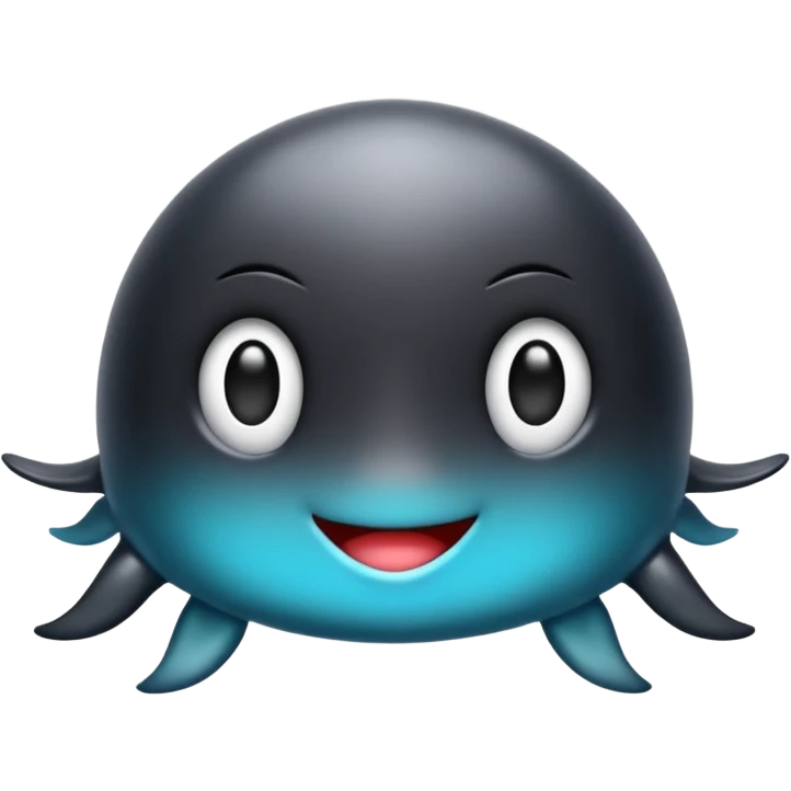 Concha do mar cor preta emoji