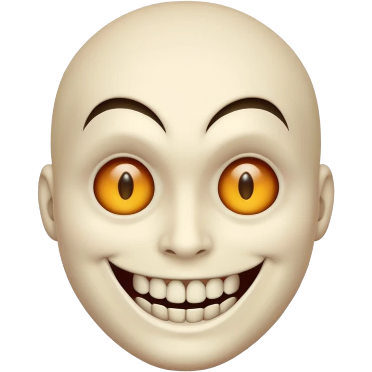 Muzan creepy smile face emoji