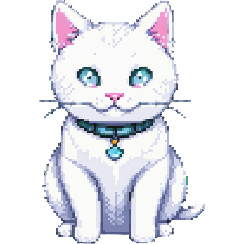 smiling white cat emoji