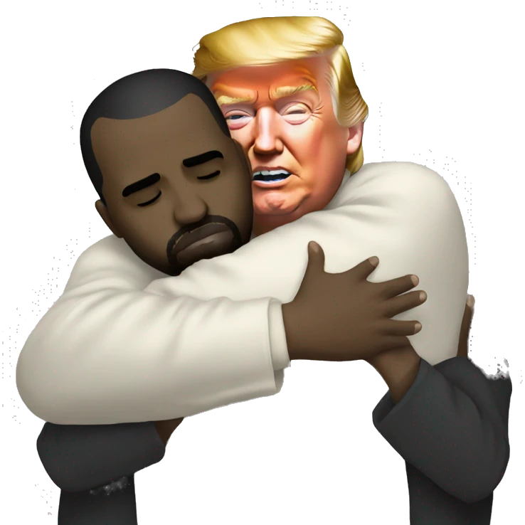 Trump hugging Kanye  emoji