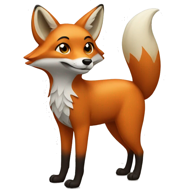 fox stand two legs emoji