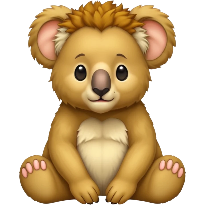 Half koala bear and half lion 🐨🦁 emoji