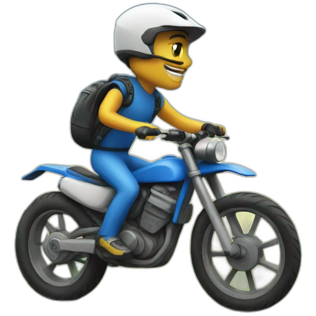Cross country biker emoji