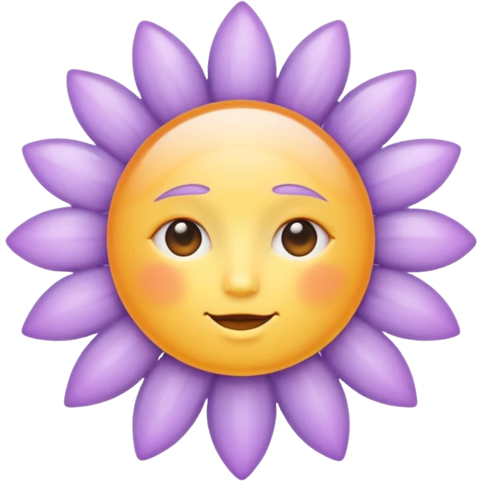 lilac sun emoji