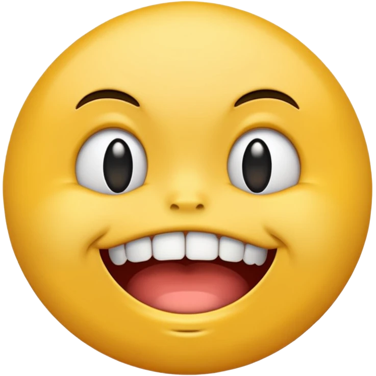 grimacing yellow round emoji with silver teeth emoji