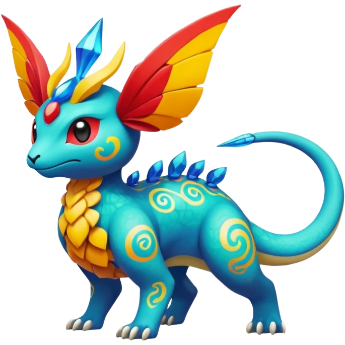 Elemental magical colorful exotic Pokémon-Fakémon-creature emoji