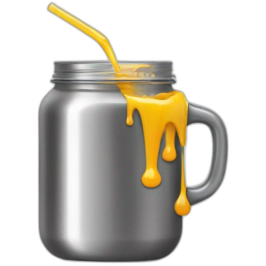 juice pours from a saucepan into a jar emoji