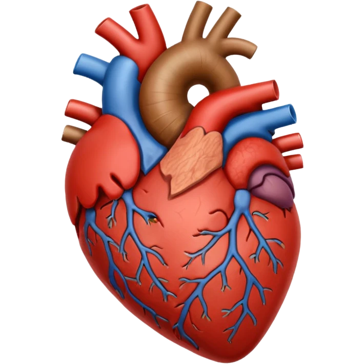 Brown anatomy heart emoji