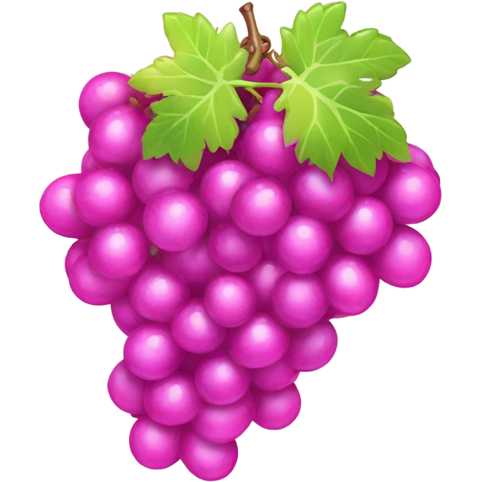 Cluster of hot pink sparkly grapes  emoji