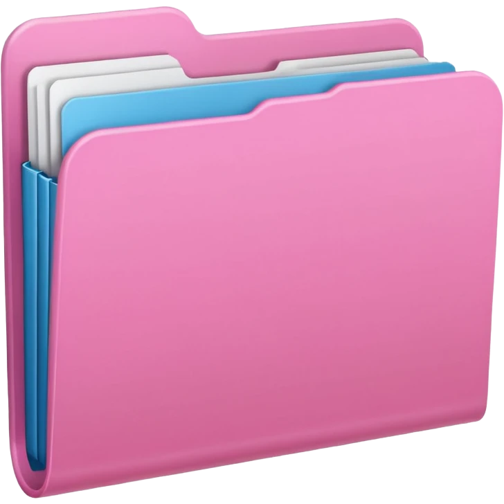 light pale Pink solid color folder emoji