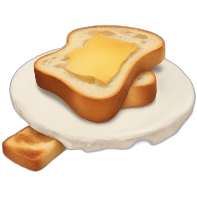 large cat flying on a piece of toast emoji