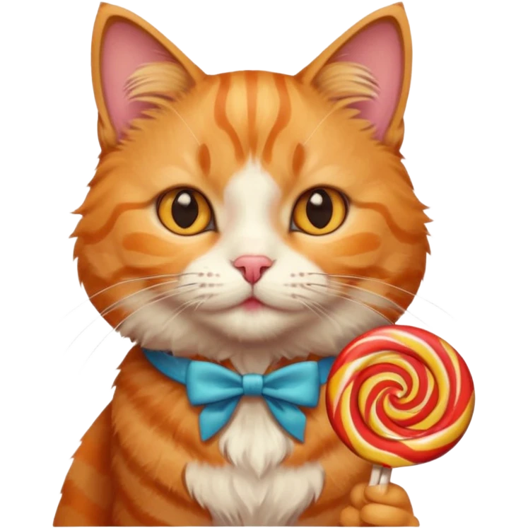 Cat eating lollipop  emoji