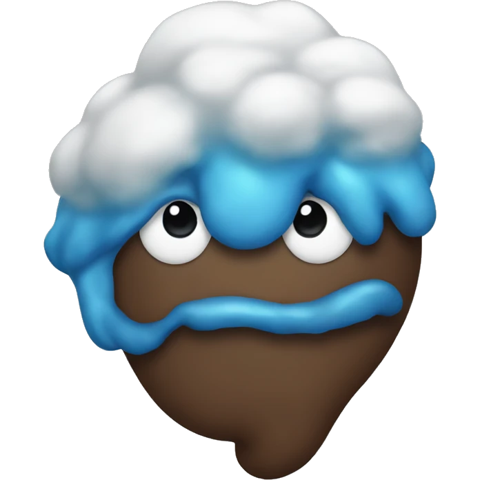 Blue poop emoji