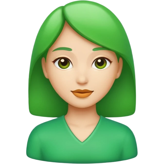 female sign symbol, vibrant green color emoji