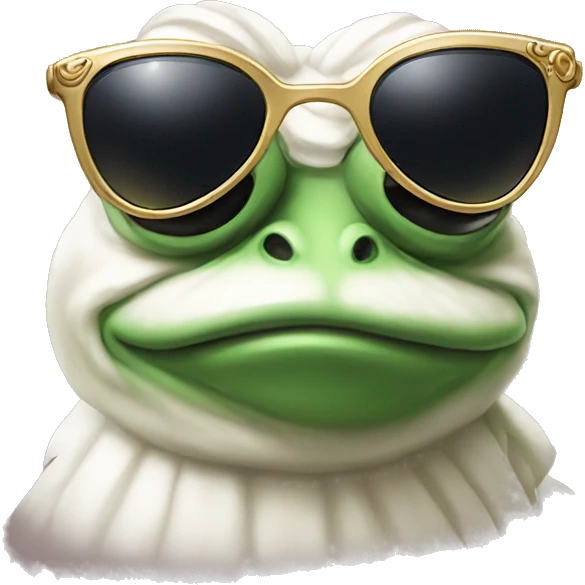 Fancy pepe with sunglasses emoji