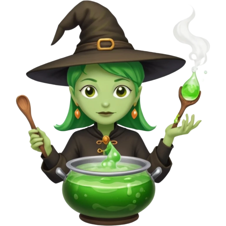 green witch cooking potion emoji