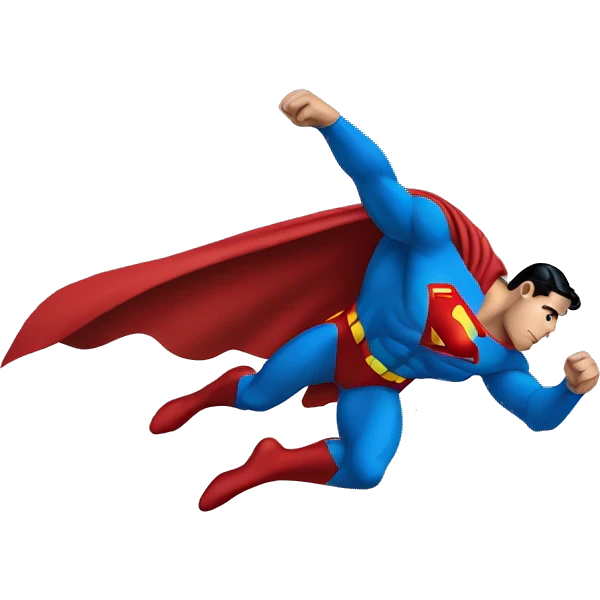 Superman flying emoji