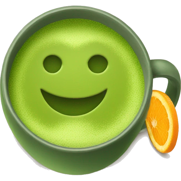 matcha with orange juice emoji