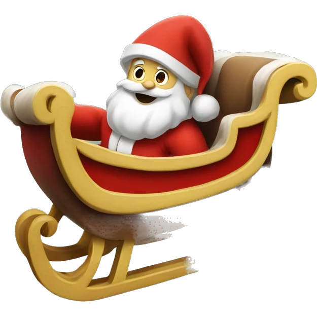 Santa's-sleigh emoji