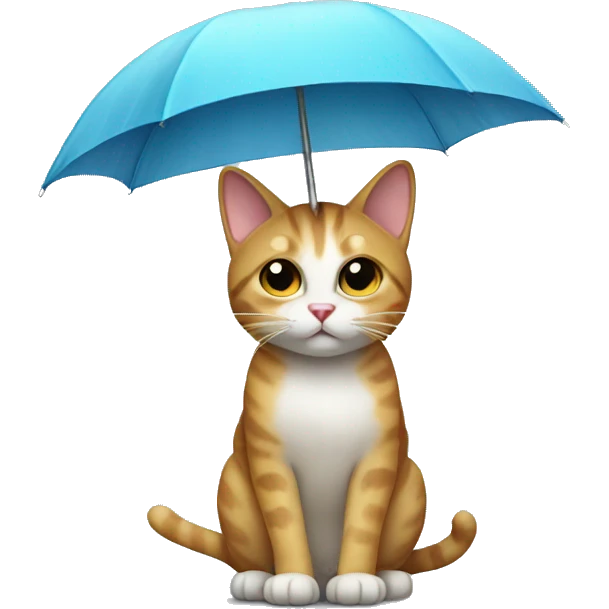 cat with an umbrella emoji