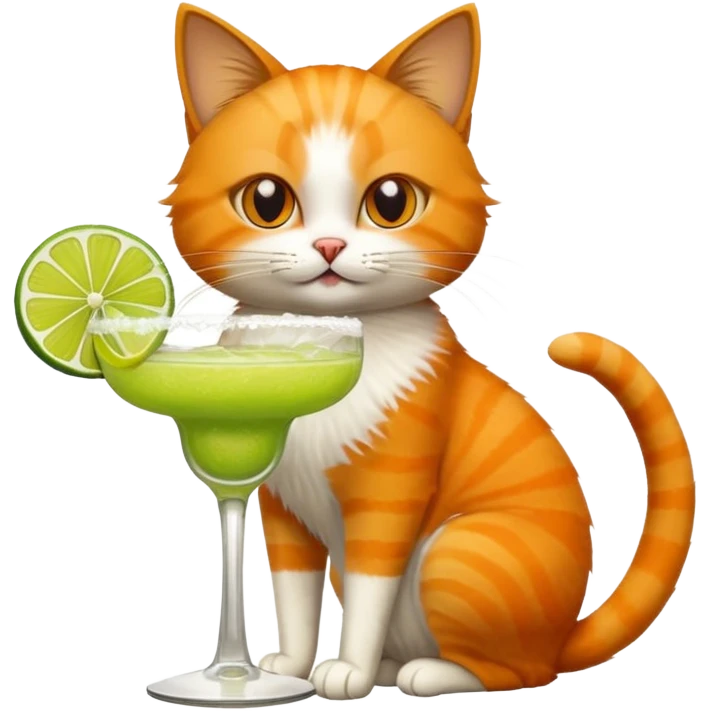 Cat drinking a margarita  emoji