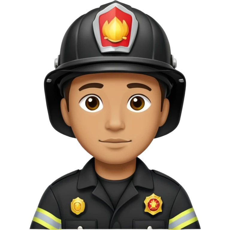 black fireman  emoji