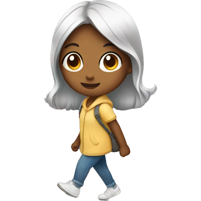 Cute girl walking emoji