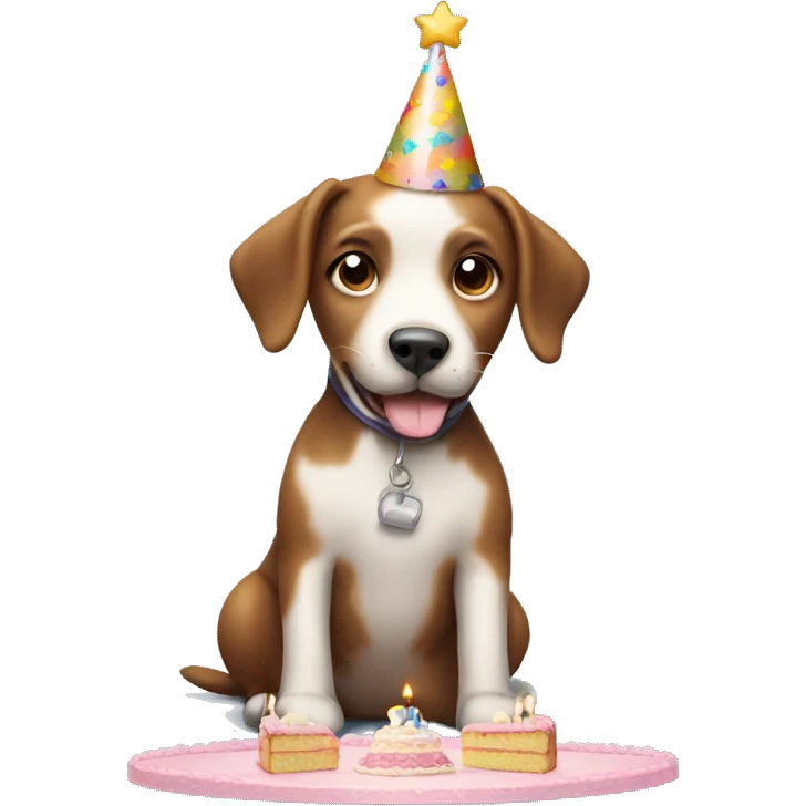 dog with birthday cake  emoji
