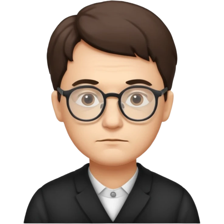 philosopher, wearing glasses emoji
