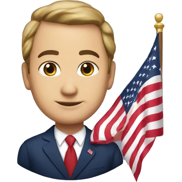 President James Clair Narlana with USA flag  emoji