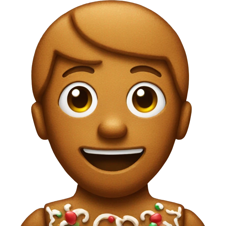 Gingerbread man emoji