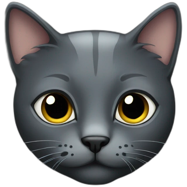 dark gray cat emoji
