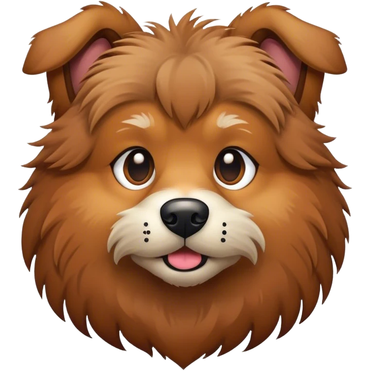 Hairy dog emoji
