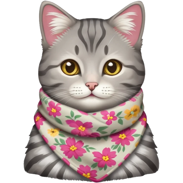 A babushka cat emoji
