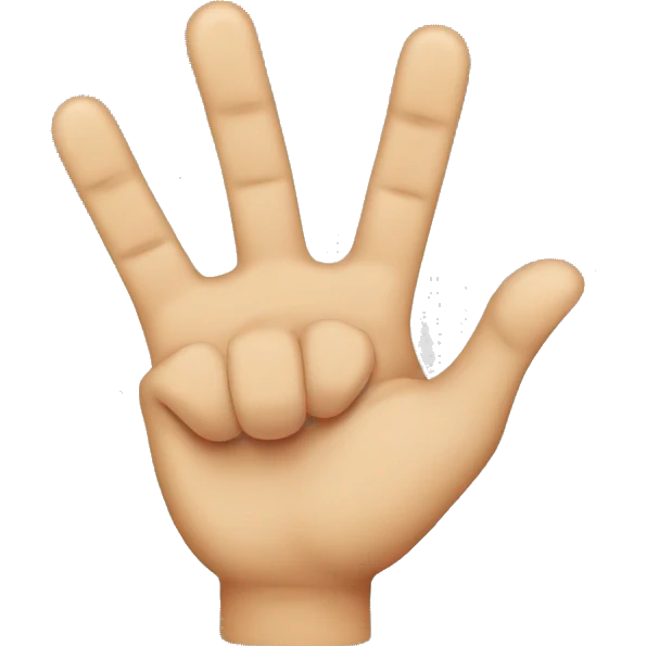 Three finger  emoji