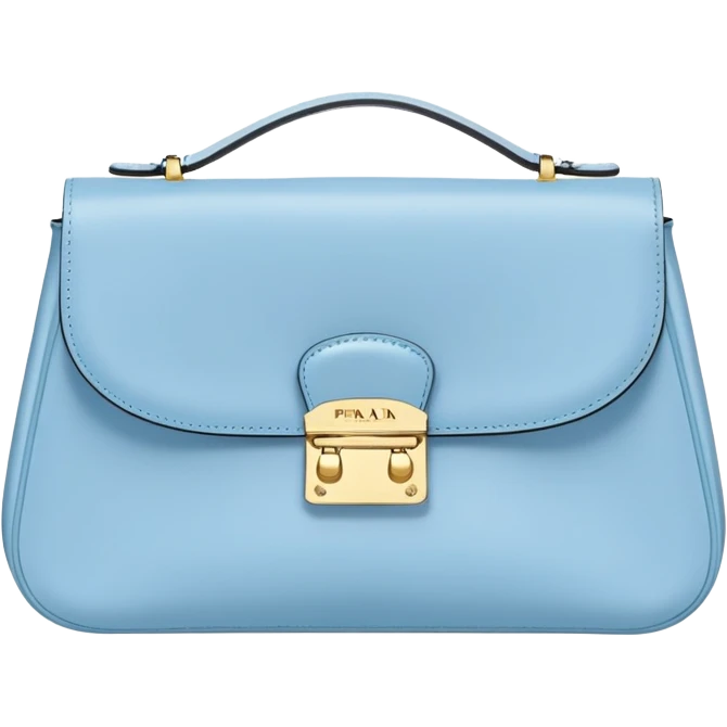 Light blue Prada clutch purse emoji