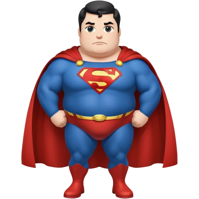 A fat super man emoji